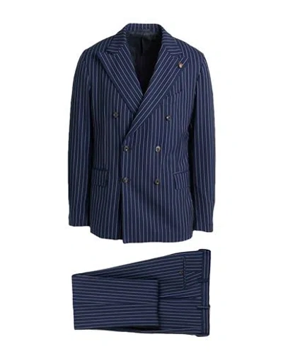 Gabriele Pasini Man Suit Navy Size 40 Wool In Multi