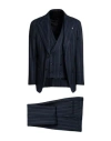 Gabriele Pasini Man Suit Navy Size 44 Virgin Wool In Blue