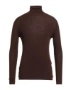 Gabriele Pasini Man Turtleneck Chocolate Brown Size S Cashmere, Virgin Wool, Silk In Brown