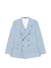Gabriele Pasini Tailored Double-breasted Metallic Blazer In Blue
