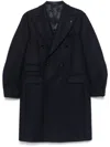 Gabriele Pasini Midnight Blue Virgin Wool Double-breasted Coat In Blue