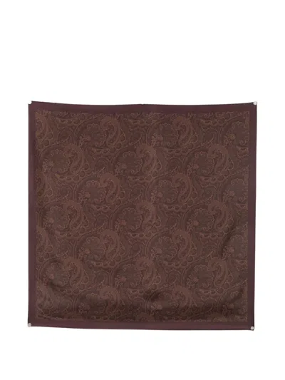 Gabriele Pasini Paisley-print Scarf In Brown