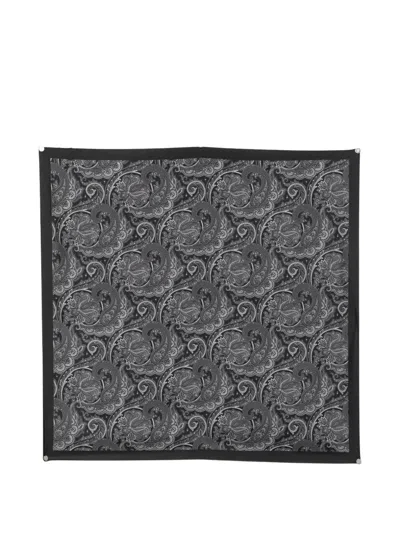 Gabriele Pasini Paisley-print Silk Scarf In Black
