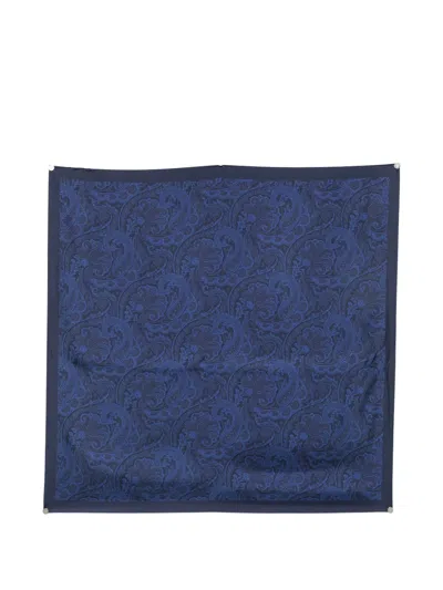 Gabriele Pasini Paisley-print Silk Scarf In Blue