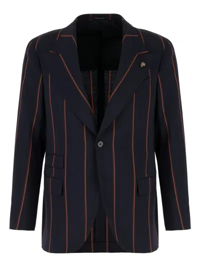 Gabriele Pasini Pinstripe Blazer In Blue