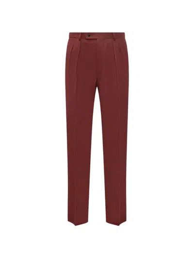 Gabriele Pasini Pleated Pressed-crease Trousers In Brown