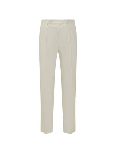 Gabriele Pasini Pleated Pressed-crease Trousers In White