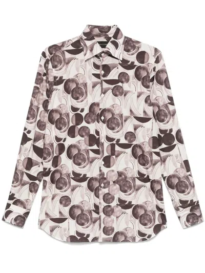 Gabriele Pasini Printed Shirt In Brown