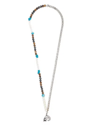 Gabriele Pasini Skull-pendant Bracelet In 白色