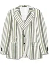 Gabriele Pasini Striped Blazer In Green