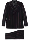 Gabriele Pasini Navy Blue Striped Suit In Blue