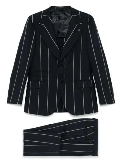 Gabriele Pasini Striped Suit In Blue