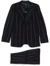 Gabriele Pasini Navy Blue Striped Suit In Blue