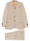 Gabriele Pasini Light Brown Striped Suit In Neutral