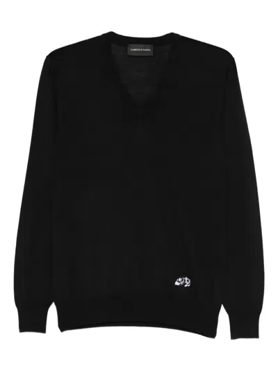 Gabriele Pasini V-neck T-shirt In Black