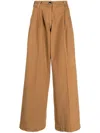 Gabriele Pasini High-waisted Wide-leg Trousers In Brown