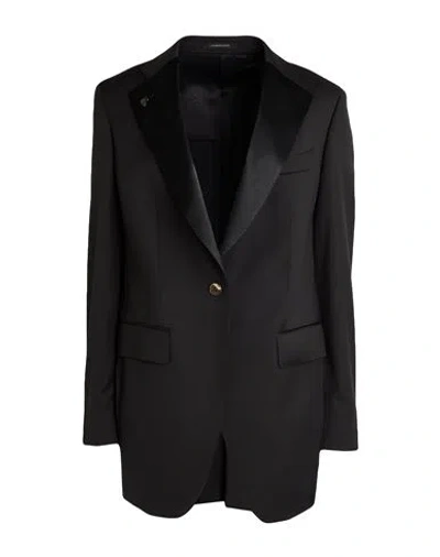 Gabriele Pasini Woman Blazer Black Size 10 Virgin Wool