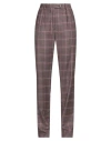 Gabriele Pasini Woman Pants Mauve Size 8 Virgin Wool, Elastane In Brown