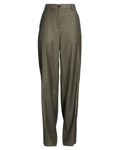 Gabriele Pasini Woman Pants Military Green Size 6 Virgin Wool, Elastane