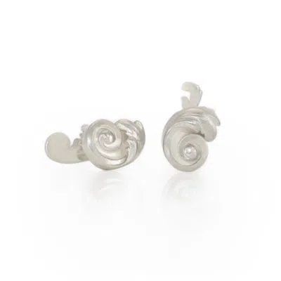 Gabriella Alicia Men's Acanthus Cufflinks In Silver