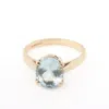 Gabriella Alicia Women's Blue / Gold Blue Beryl And Dimond Ring In Gold