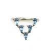 Gabriella Alicia Women's Blue Petrichor Aquamarine Ring In White Gold In Blue