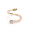 Gabriella Alicia Women's Gold / Yellow Yellow And White Sapphire Gold Toi Et Moi Wrap Ring In Gold