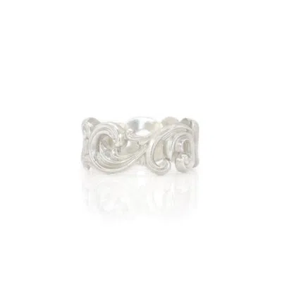 Gabriella Alicia Women's Scroll Band In Silver