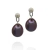 Gabriella Alicia Women's White / Black / Yellow Pearl Drop Detachable White Gold Earrings In Peacock Colouring In Multi