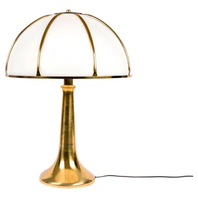 Pre-owned Gabriella Crespi 1970s  Fungo Table Lamp Brass Perspex Gold Colour In White