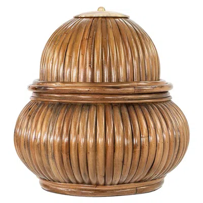 Pre-owned Gabriella Crespi 2024  For Gubi Bohemian 72 Floor Lamp In Rattan In Brown