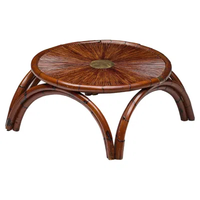 Pre-owned Gabriella Crespi Bamboo Coffee Table By , Italy, 1970s In Brown