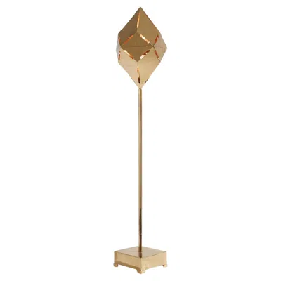 Pre-owned Gabriella Crespi 'caleidoscopio' Brass Floor Lamp, C 1970, Signed & Registered In Brown