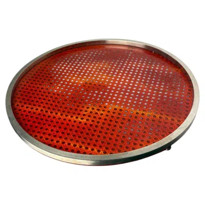 Pre-owned Gabriella Crespi Christian Dior Style Lucite & Rattan Centerpiece, Italy In Silver