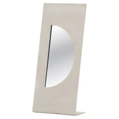 Pre-owned Gabriella Crespi For Christian Dior Brushed Steel Vanity Mirror 1970 In Gray