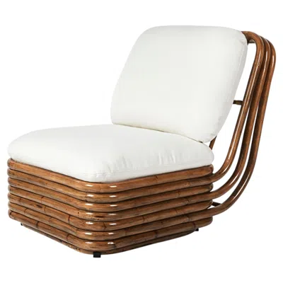 Pre-owned Gabriella Crespi Gubi Bohemian 72 Lounge Chair In Rattan Strips By  In Sand