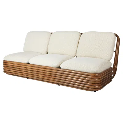 Pre-owned Gabriella Crespi Gubi Bohemian 72 Outdoor Sofa In Rattan Strips By  In Sand
