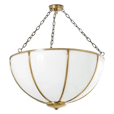 Pre-owned Gabriella Crespi Large "fungo" Suspension Lamp, Brass, Acrylic, Italy 1970s In Transparent