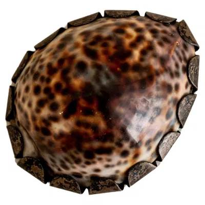 Pre-owned Gabriella Crespi Midcentury Ashtray Designed By , Italy In Brown