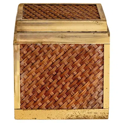 Pre-owned Gabriella Crespi Midcentury Ice Box Designed By , Italy In Brown