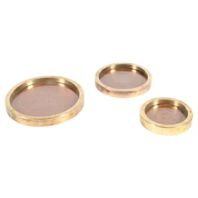 Pre-owned Gabriella Crespi Super Rare Set Of  Serving Trays Or Coasters * Free Delivery In Beige
