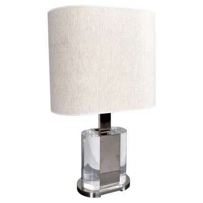 Pre-owned Gabriella Crespi Table Lamp Bauletto By Gabriela Crespi, Italy, 1973 - Signed In Transparent