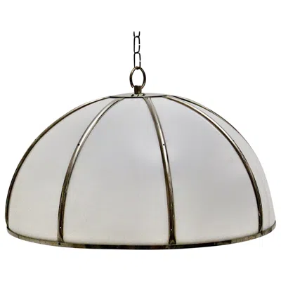Pre-owned Gabriella Crespi Vintage Nickel Perspex Chandelier Pendant Fungo, 1970s In Transparent
