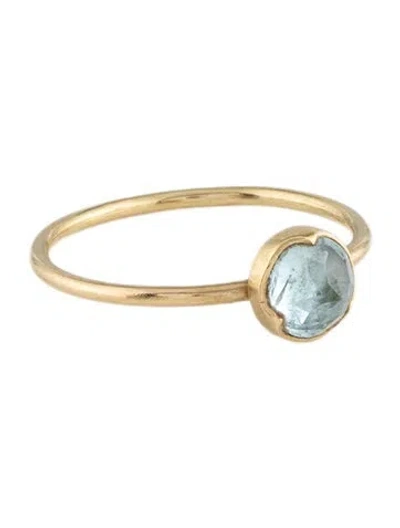 Pre-owned Gabriella Kiss 18k Aquamarine Inverted Cocktail Ring In Multi
