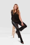 Gabriella Rossetti Betta Vegan Leather Pant In Ink