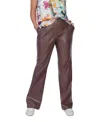 Gabriella Rossetti Francesca Faux Leather Pant In Chocolate