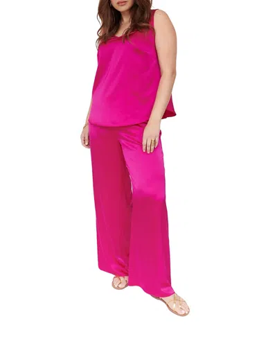 Gabriella Rossetti Gia V-neck Silk Shell In Raspberry