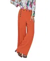 Gabriella Rossetti Marinaia Wide Leg Button Detail Pant In Amber