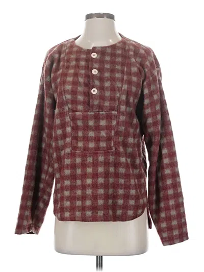 Pre-owned Gabrielle Pullover Sweater In Burgundy
