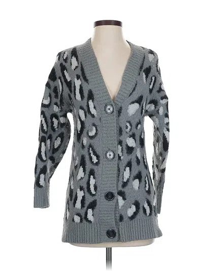 Pre-owned Gabrielle Union New York And Company Cardigan Sweater In Gray
